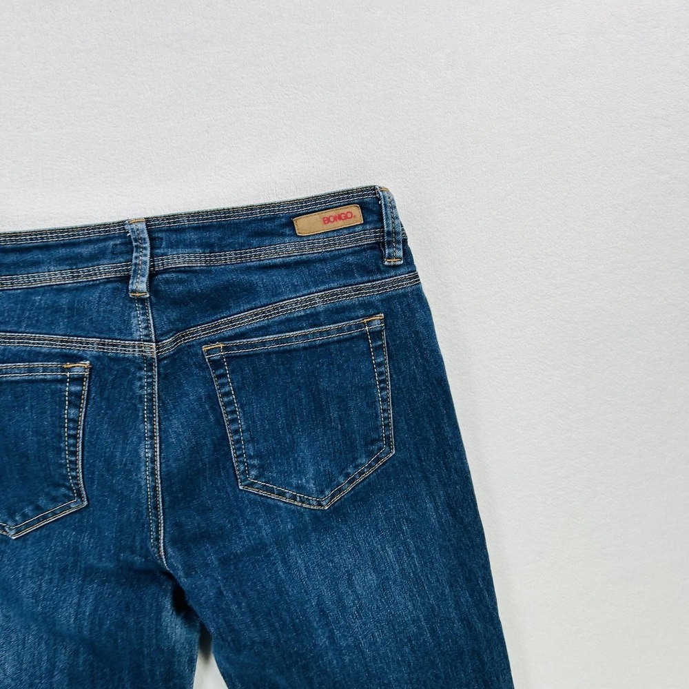 Bongo Jeans Juniors 11 30x26 Blue Mid Rise Straight Dark Wash Stretch Denim - Picture 15 of 16